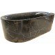 Marble Travertine Bathtub Renata Monterrey Black as feature in archello.com for the echo rancho mirage project 